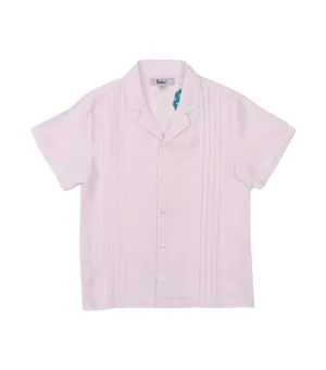 Abram Pleated Collared Shirt White