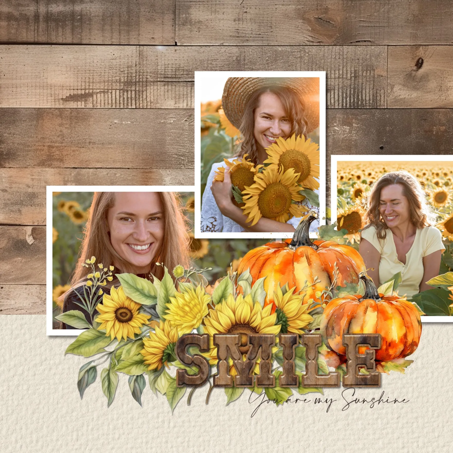 Autumn Watercolor Digital Scrapbook Bundle