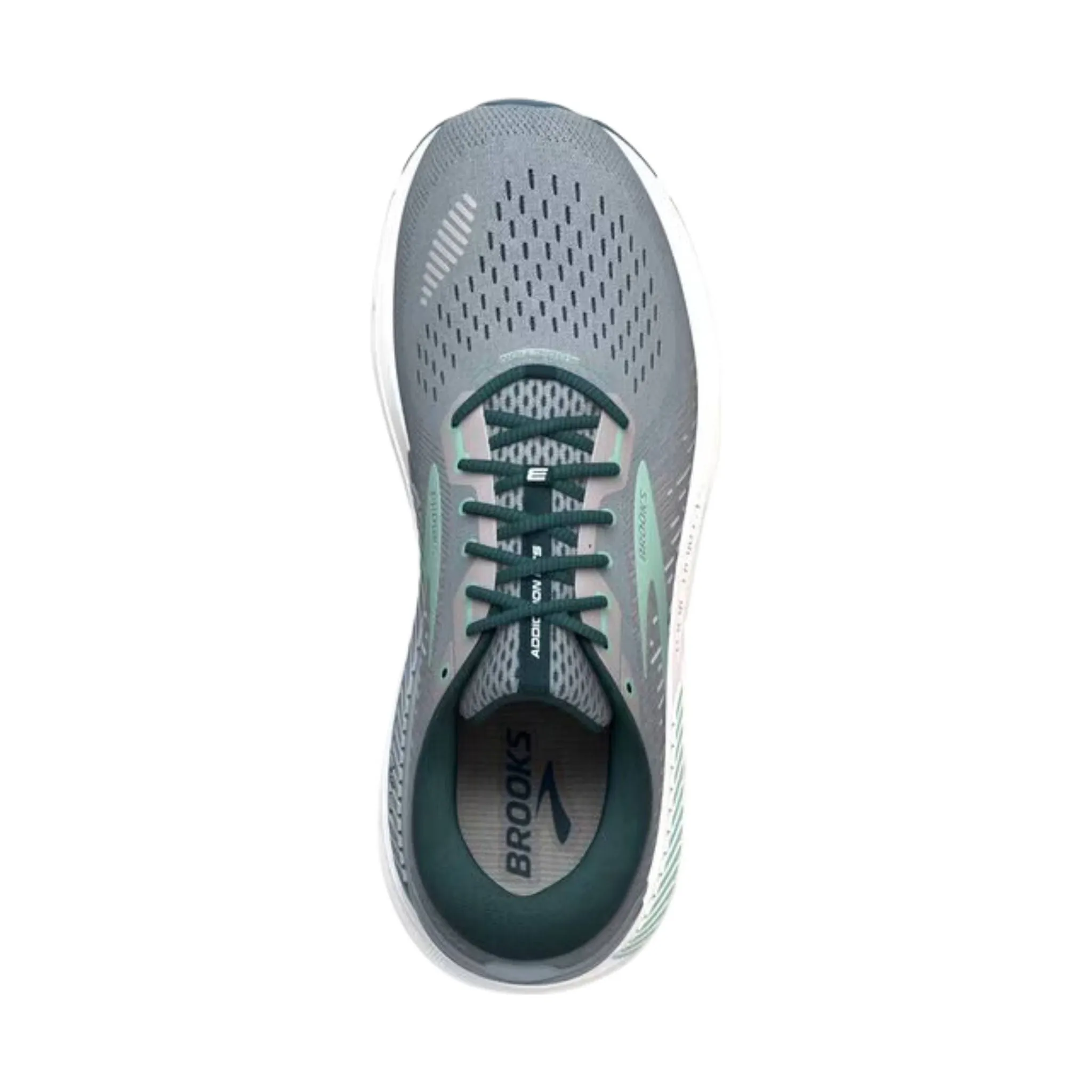 Brooks Women's Addiction GTS 15 Road Running Shoes - Grey/Navy/Aqua