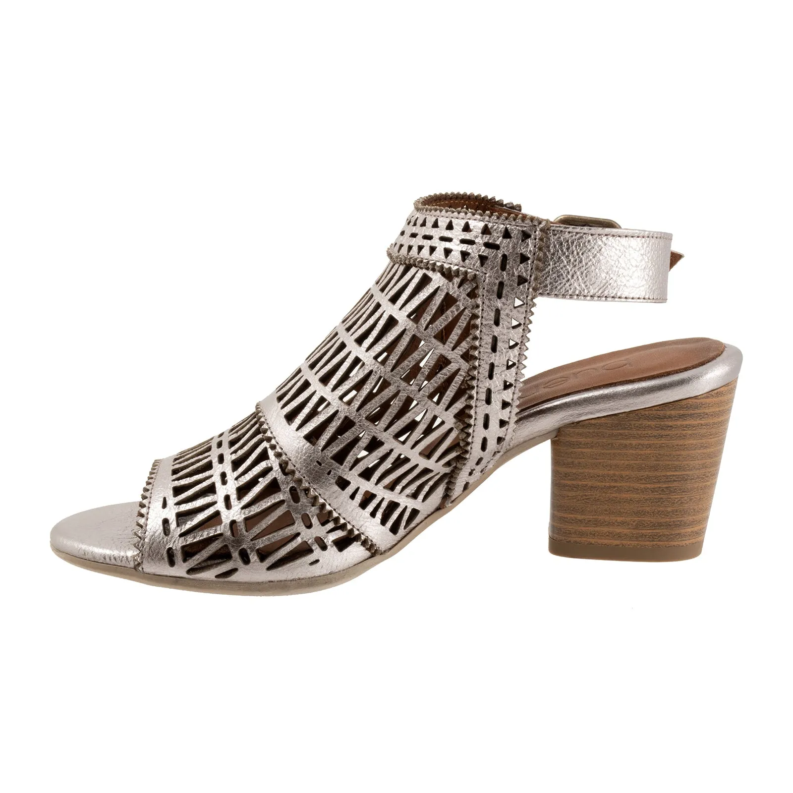 Bueno Candice Heeled Sandal (Women) - Dark Silver