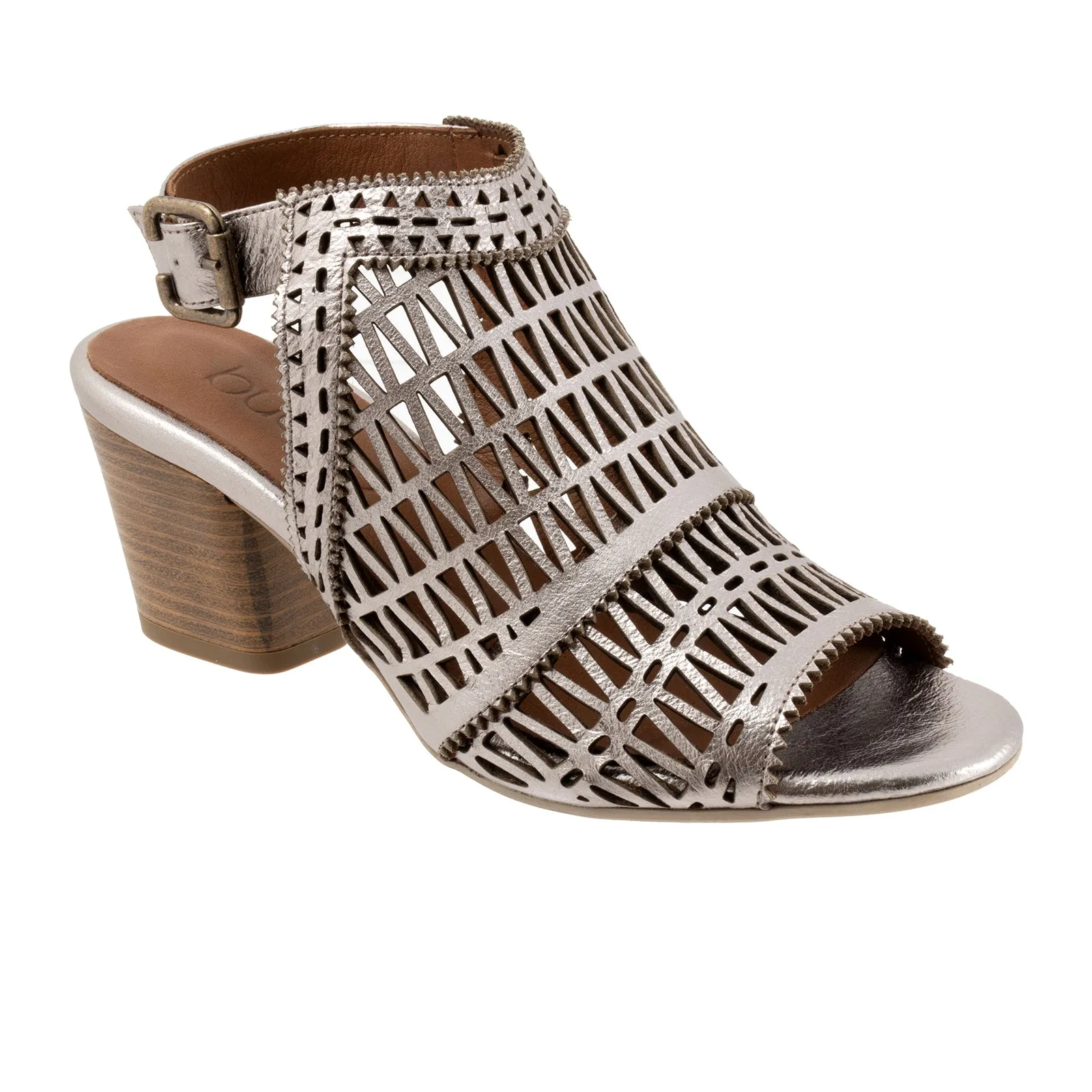 Bueno Candice Heeled Sandal (Women) - Dark Silver