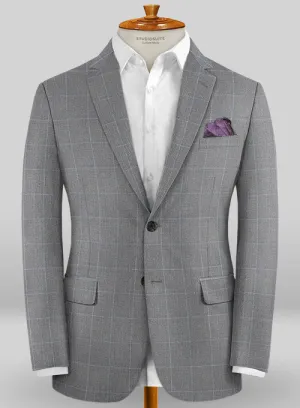 Caccioppoli Sun Dream Jappo Gray Wool Silk Jacket