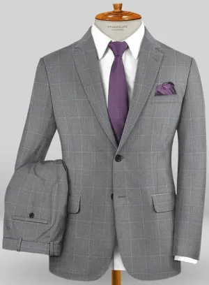 Caccioppoli Sun Dream Jappo Gray Wool Silk Suit