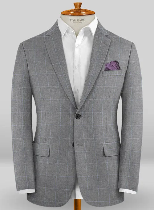 Caccioppoli Sun Dream Jappo Gray Wool Silk Suit