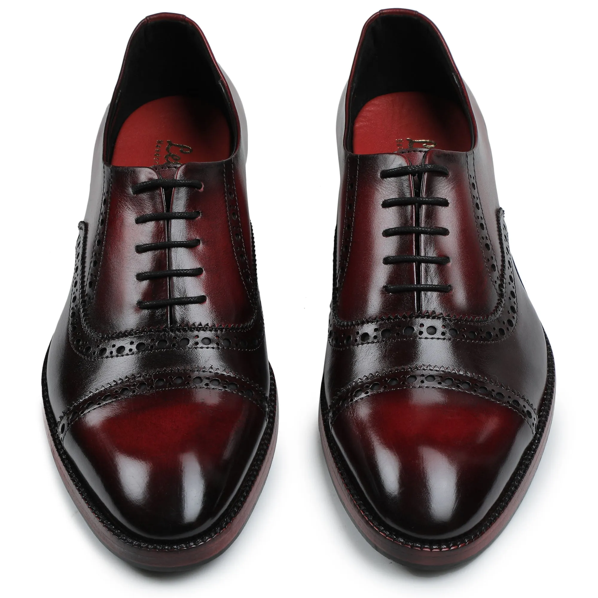 Classic Captoe Oxford - Wine Red