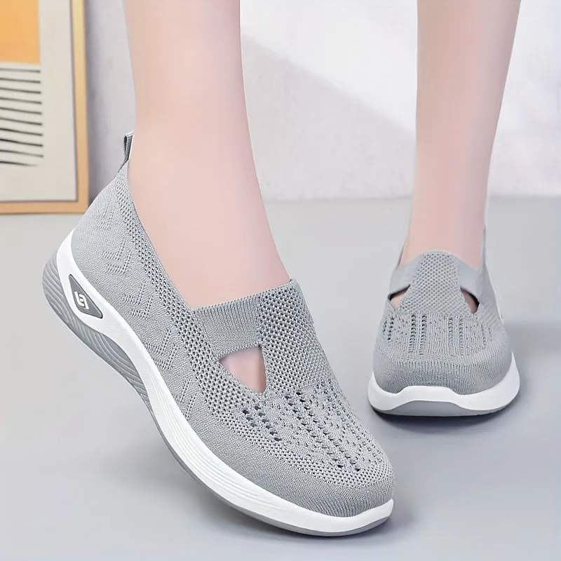 Comfortable Breathable Platform Loafers Slip On Loafer Wide Width Shoes For Women