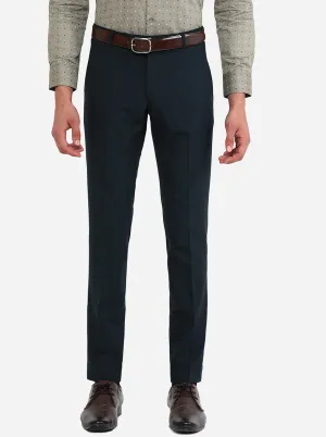 Dark Green Solid Super Slim Fit Formal Trouser | JB Studio