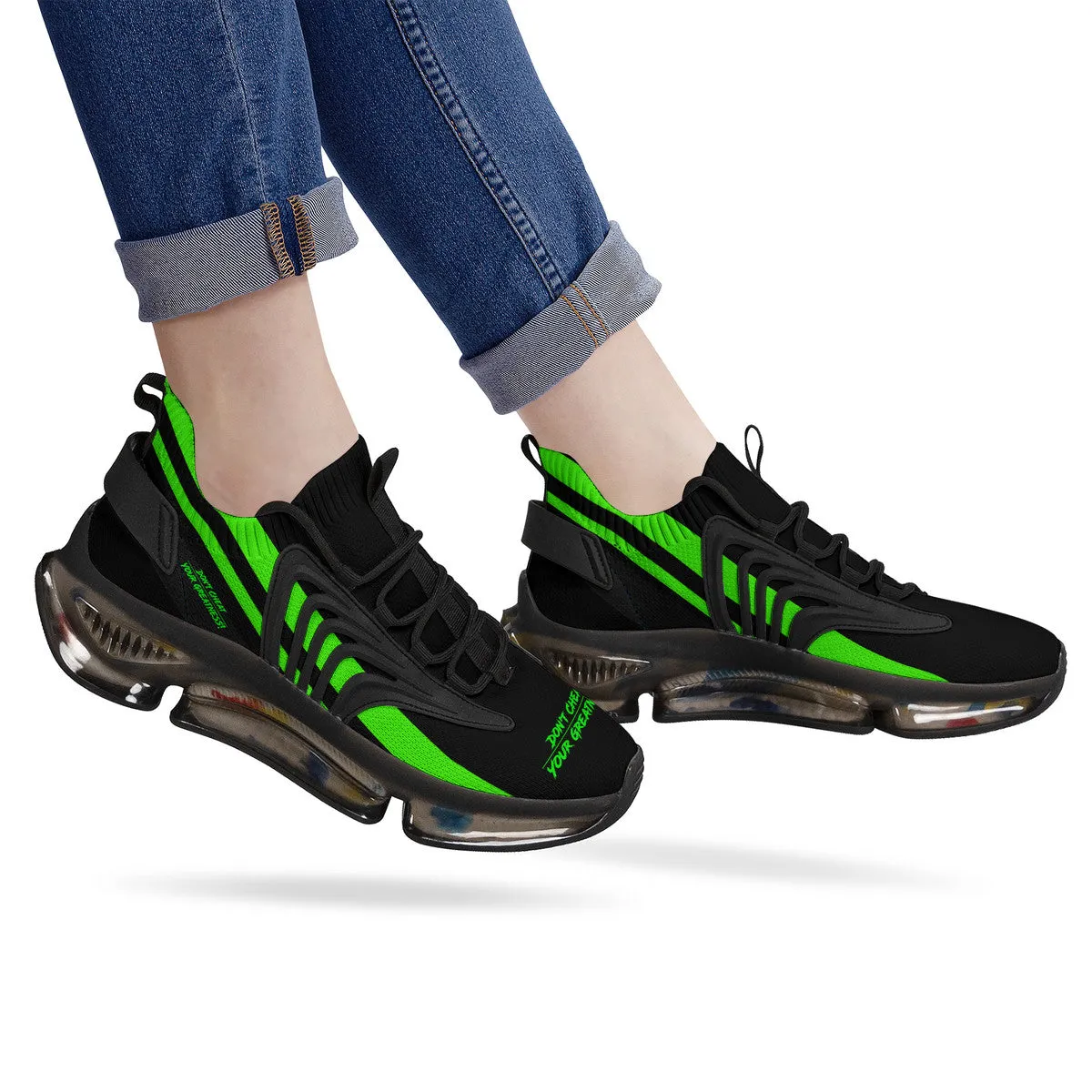 DCYG X2 Green & Black Air Max React Sneakers - Black