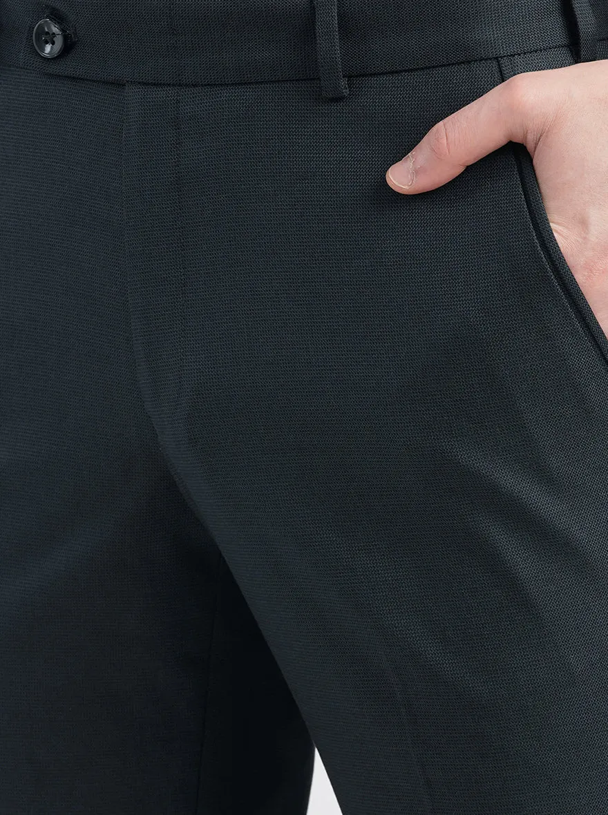 Grey Solid Slim Fit Formal Trouser | JB Studio