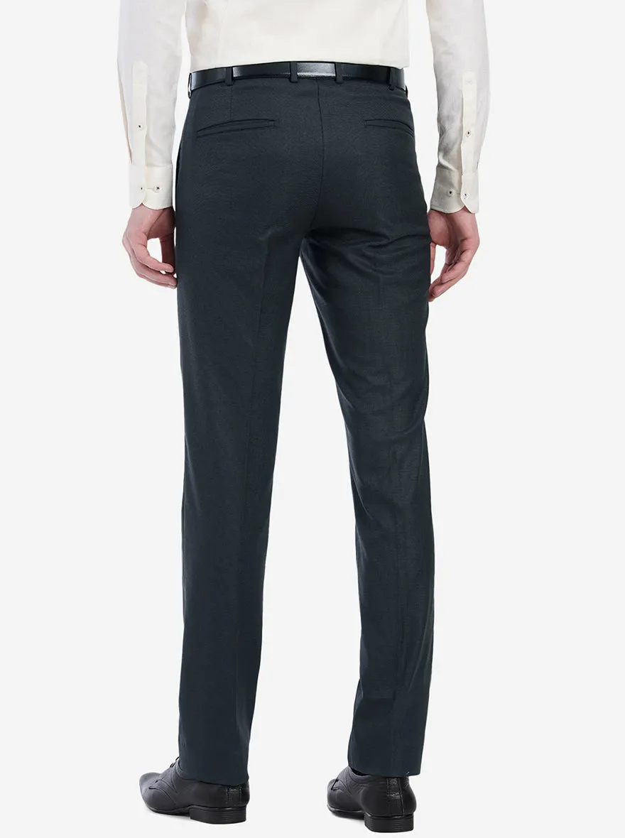 Grey Solid Slim Fit Formal Trouser | JB Studio