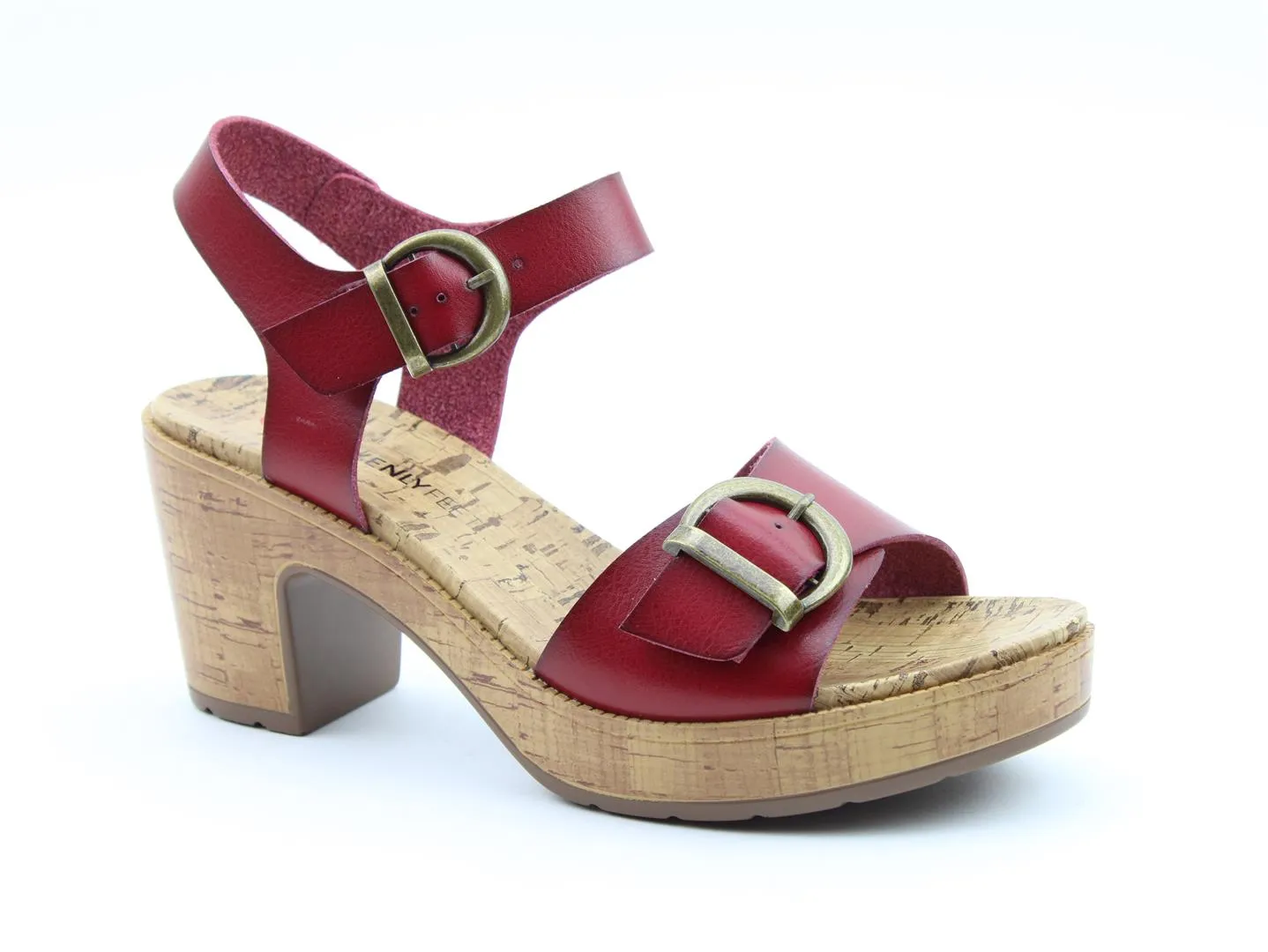 Heavenly Feet Pluto Redwood Womens Stylish Dressy Heeled Sandals