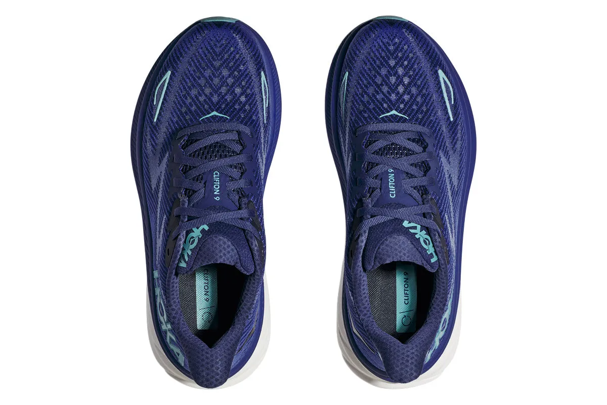 Hoka Clifton 9 B Bellwether Blue / Evening Sky Womens