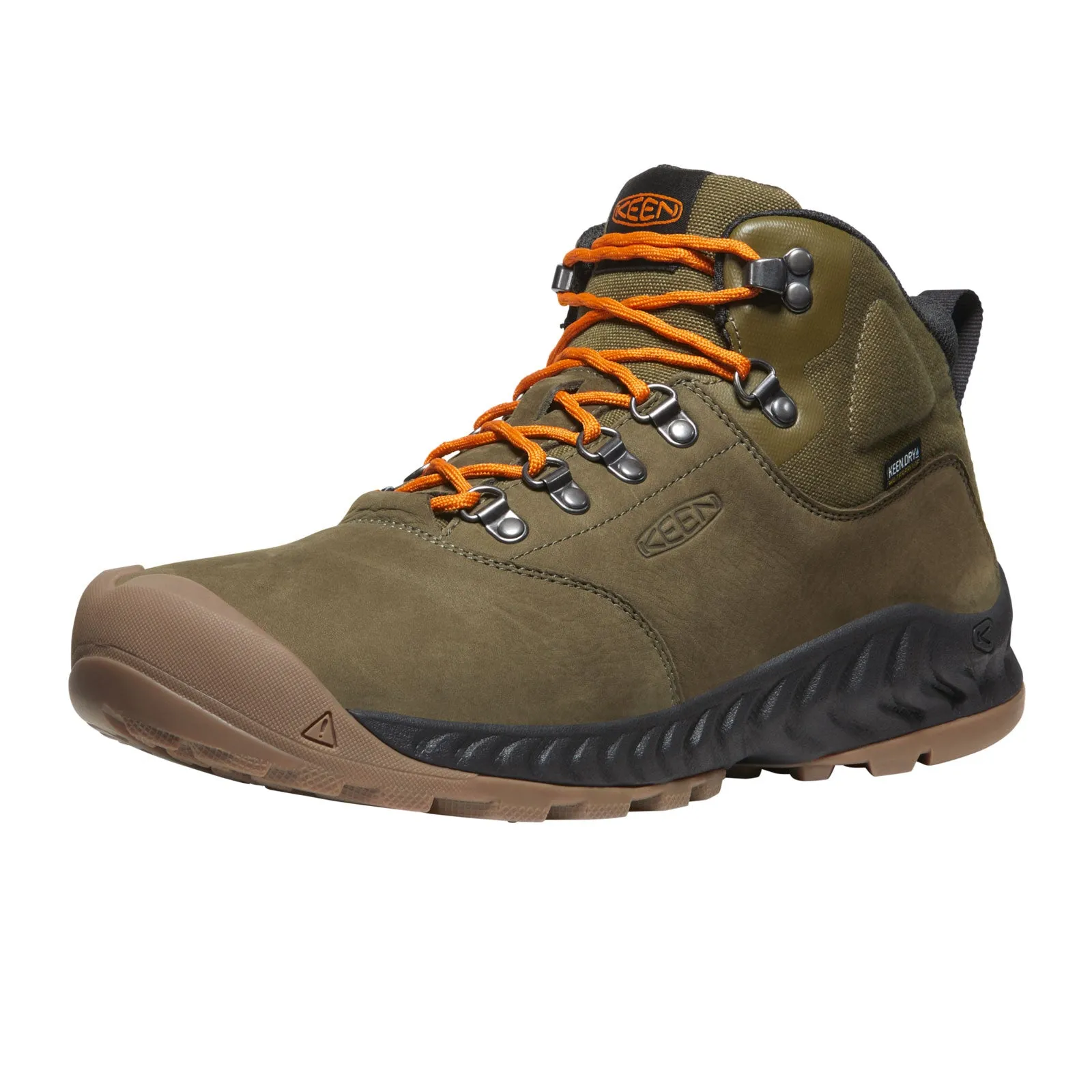 Keen NXIS Explorer Mid Waterproof Hiking Boot (Men) - Dark Olive/Black