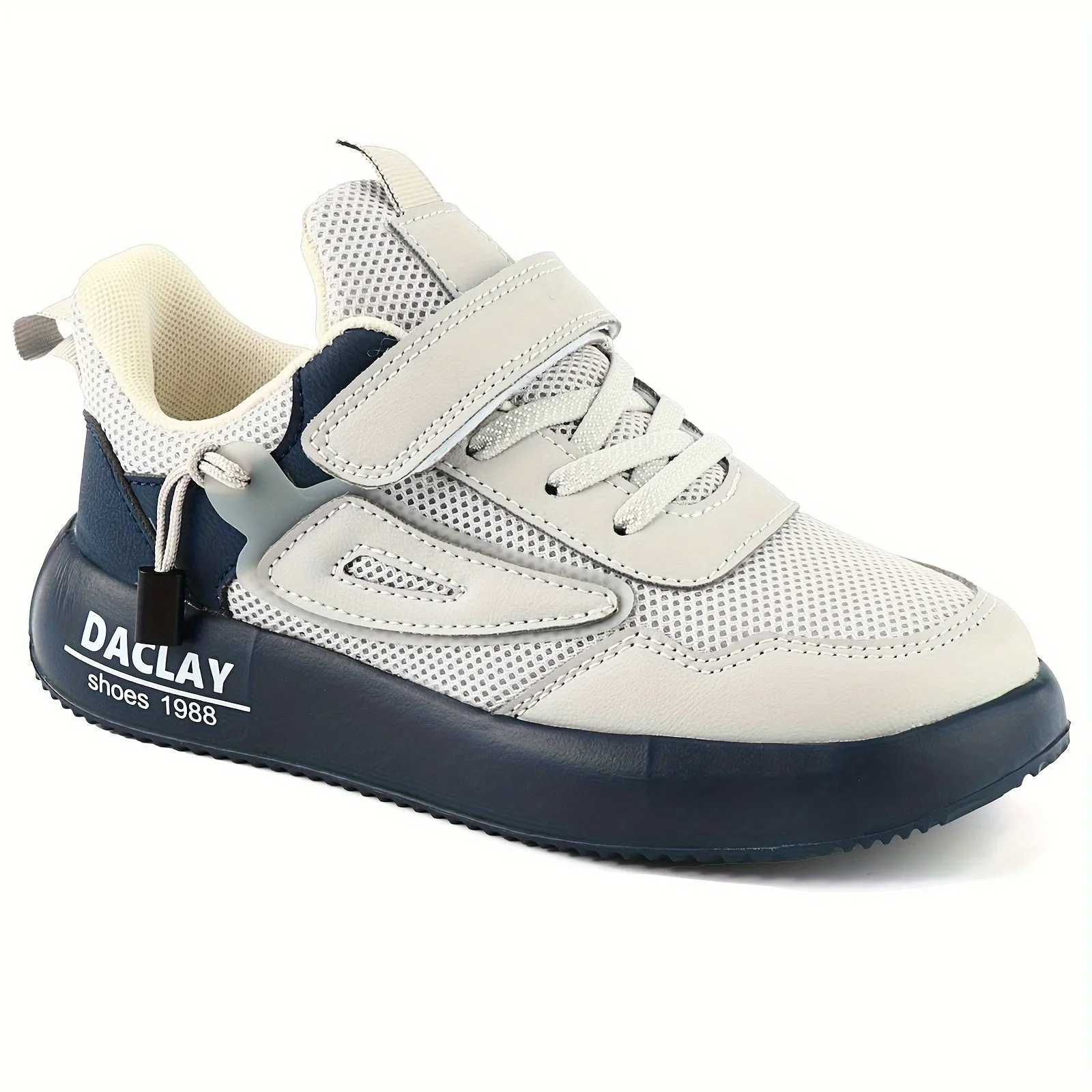 Kids' Vintage Street Sneakers - Breathable PU & Fabric Upper, EVA Sole, Round Toe. Ideal for Casual Wear, Hiking, and Daily Outdoor Activities (Spring/Fall/Summer).