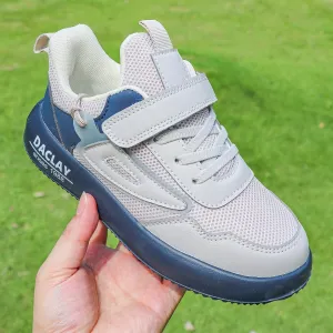 Kids' Vintage Street Sneakers - Breathable PU & Fabric Upper, EVA Sole, Round Toe. Ideal for Casual Wear, Hiking, and Daily Outdoor Activities (Spring/Fall/Summer).