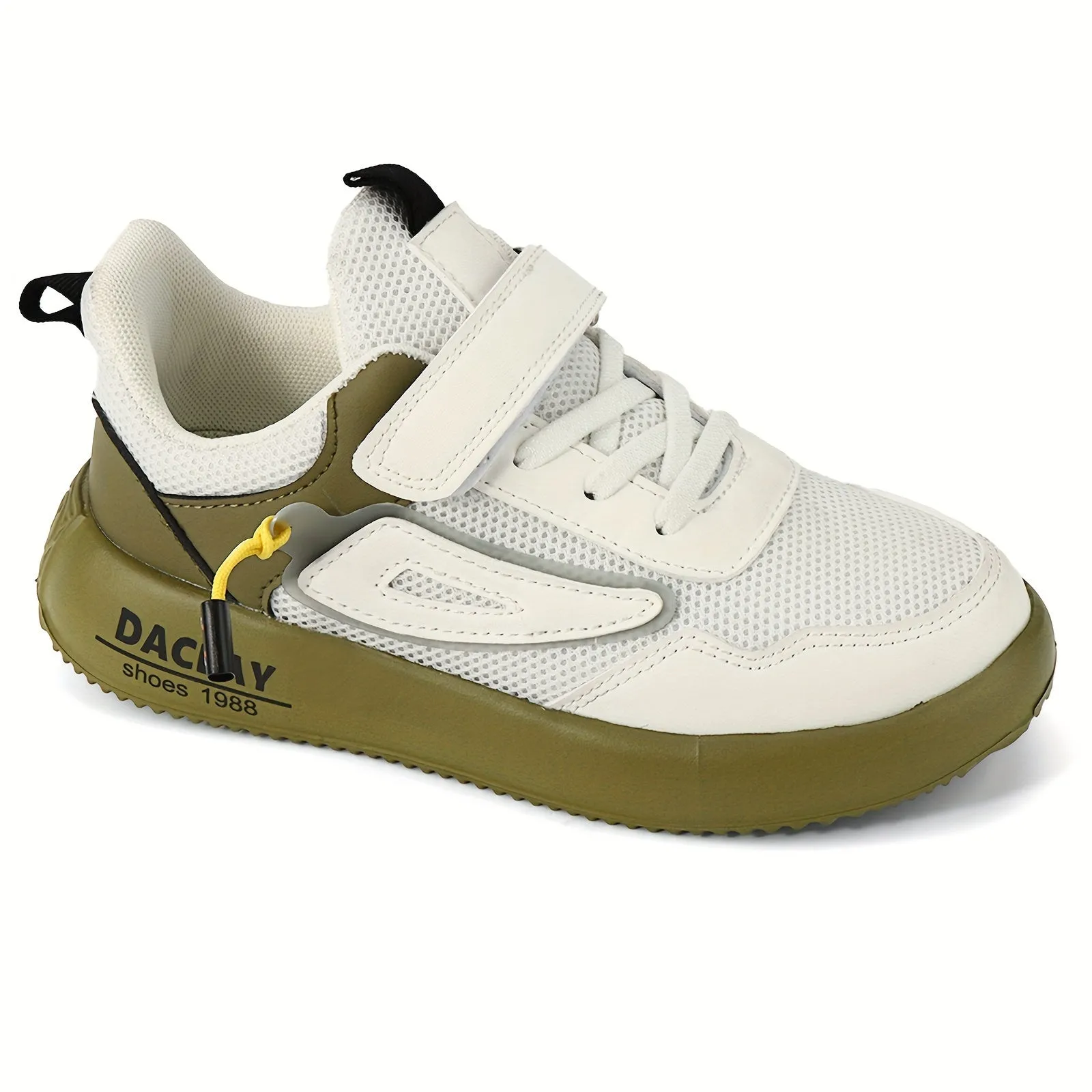 Kids' Vintage Street Sneakers - Breathable PU & Fabric Upper, EVA Sole, Round Toe. Ideal for Casual Wear, Hiking, and Daily Outdoor Activities (Spring/Fall/Summer).