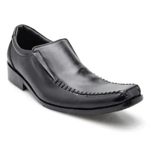 Leather Shoes City Oxford Executive Flat Thread Black