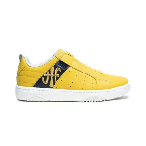 Men's Icon 2.0 Yellow Black Logo Leather Sneakers 06514-335