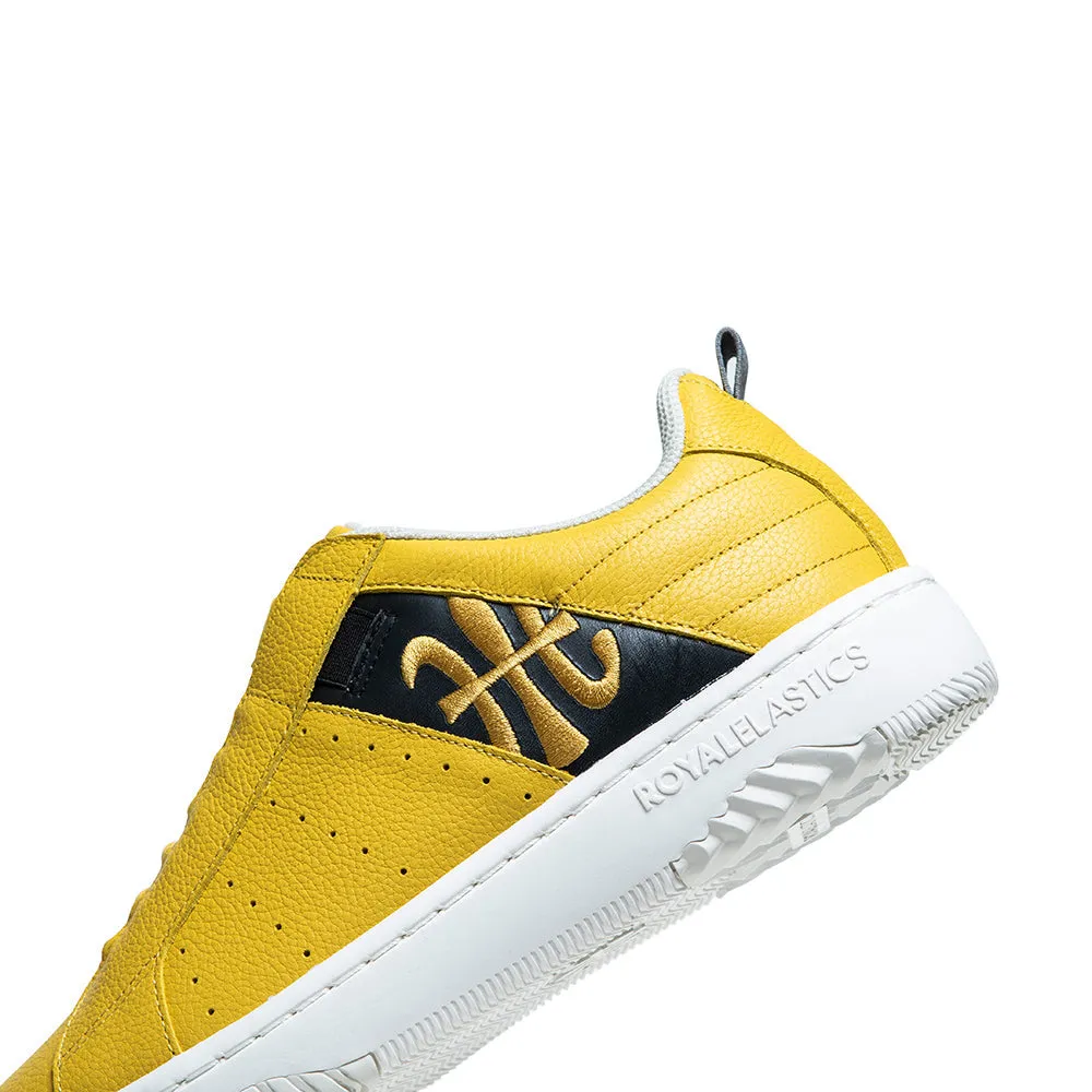 Men's Icon 2.0 Yellow Black Logo Leather Sneakers 06514-335