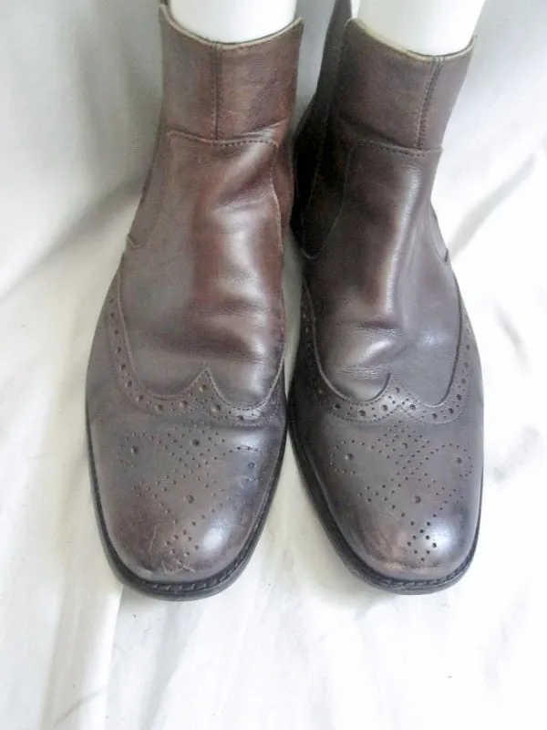 Mens JOHN VARVATOS DESERT BOOT Leather Chukka ANKLE Derby 10.5 Brown Loafer