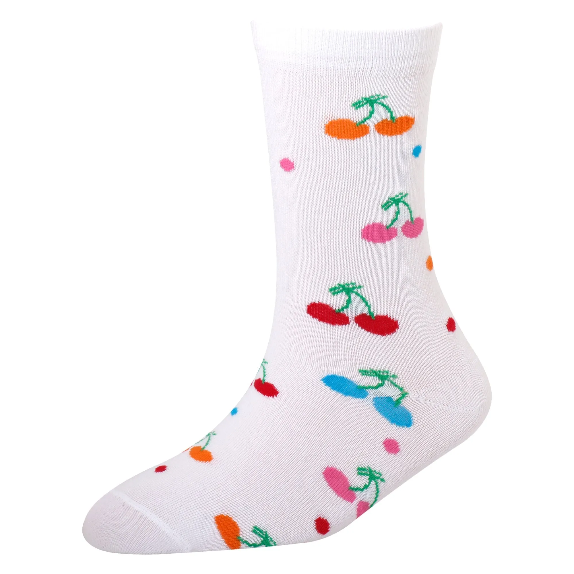 Men's YW-M1-310 Fashion Cherry Crew Socks