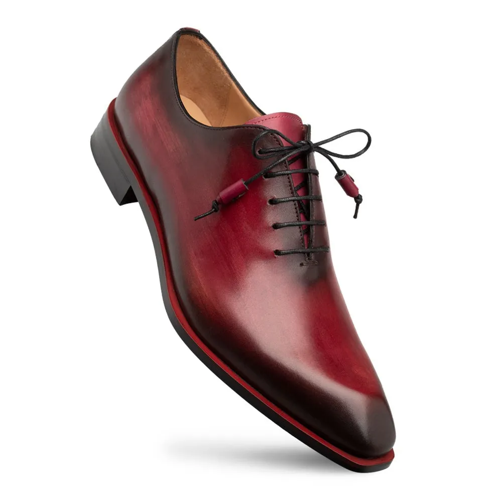 Mezlan Dietro 21068 Men's Shoes Burgundy Calf-Skin Leather whole-Cut Oxfords (MZ3696)