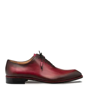 Mezlan Dietro 21068 Men's Shoes Burgundy Calf-Skin Leather whole-Cut Oxfords (MZ3696)