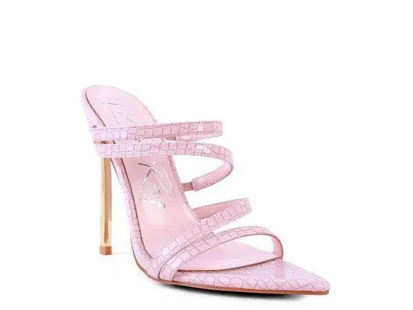 New Affair Croc Metal High Heeled Sandals