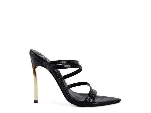 New Affair Croc Metal High Heeled Sandals