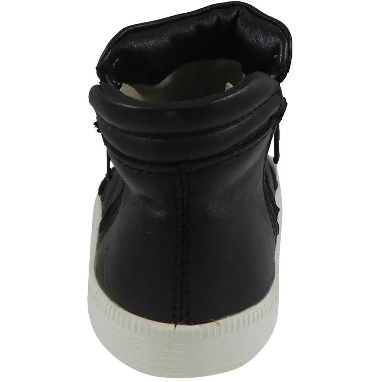 Old Soles 1040 Boy's and Girl's Zip Daley Black Quilted Leather Zipper High Top Sneaker Shoe