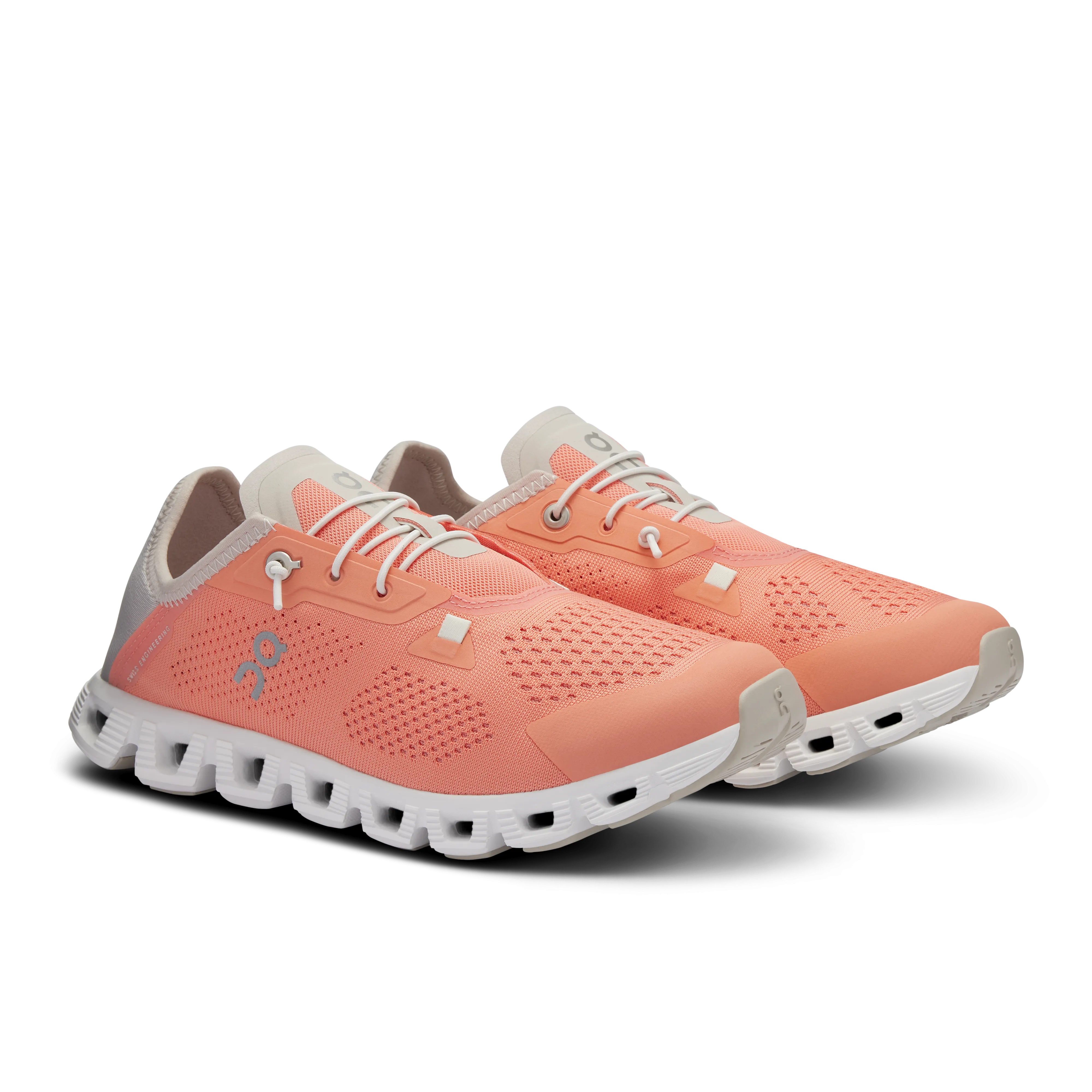 On Running Women's Cloud 5 Coast Shoes - Flamingo / Pearl