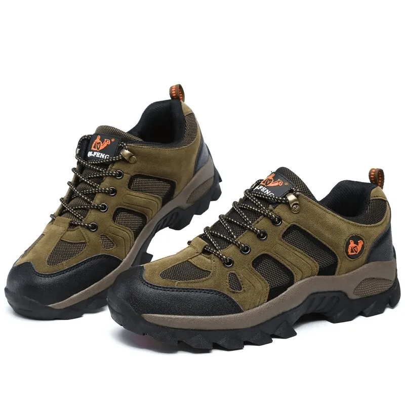 Outdoor Round-Toe Lace-Up Trekking Shoes For Men - SF0701