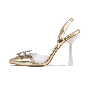 RAID Stessy Heeled Sandals in Gold