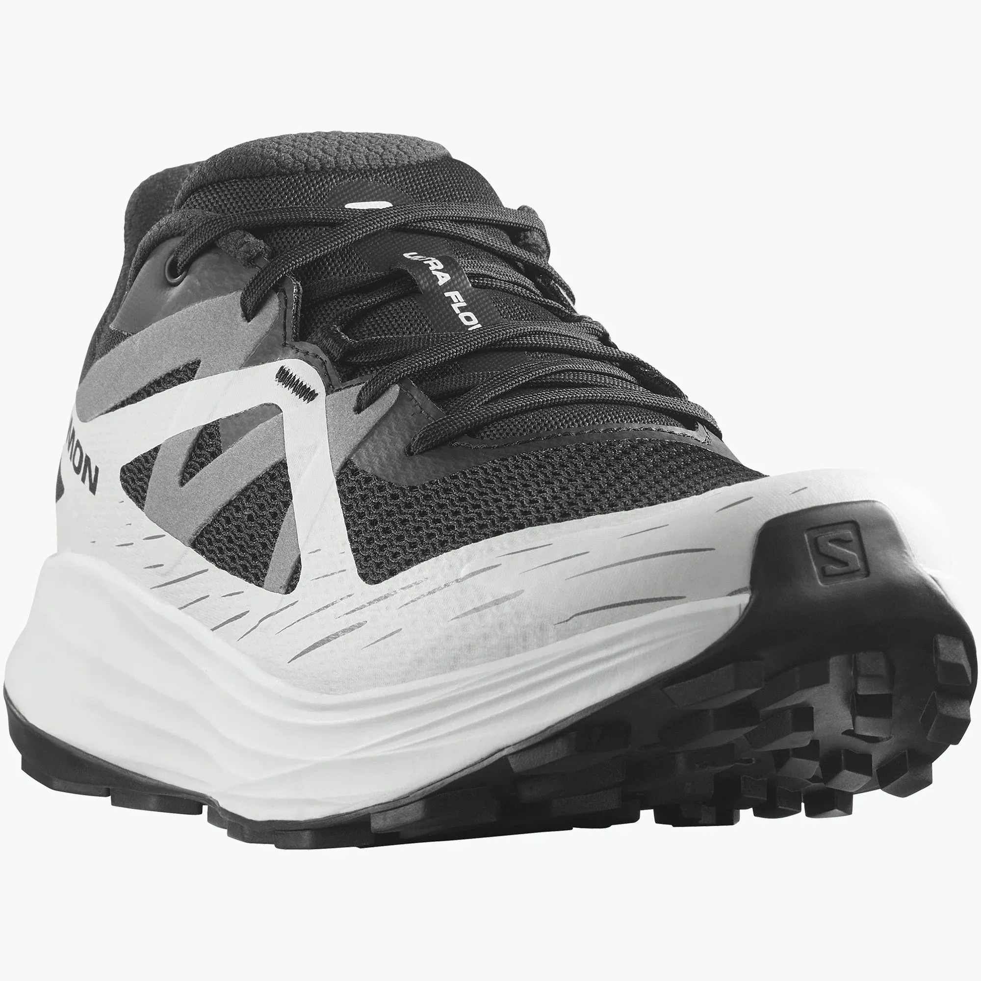 Salomon Men's ULTRA FLOW Men's Trail Running Shoes – Lightweight, Cushioned, and Versatile for Road-to-Trail Adventures, Black/Glacier Gray/Quiet Shade