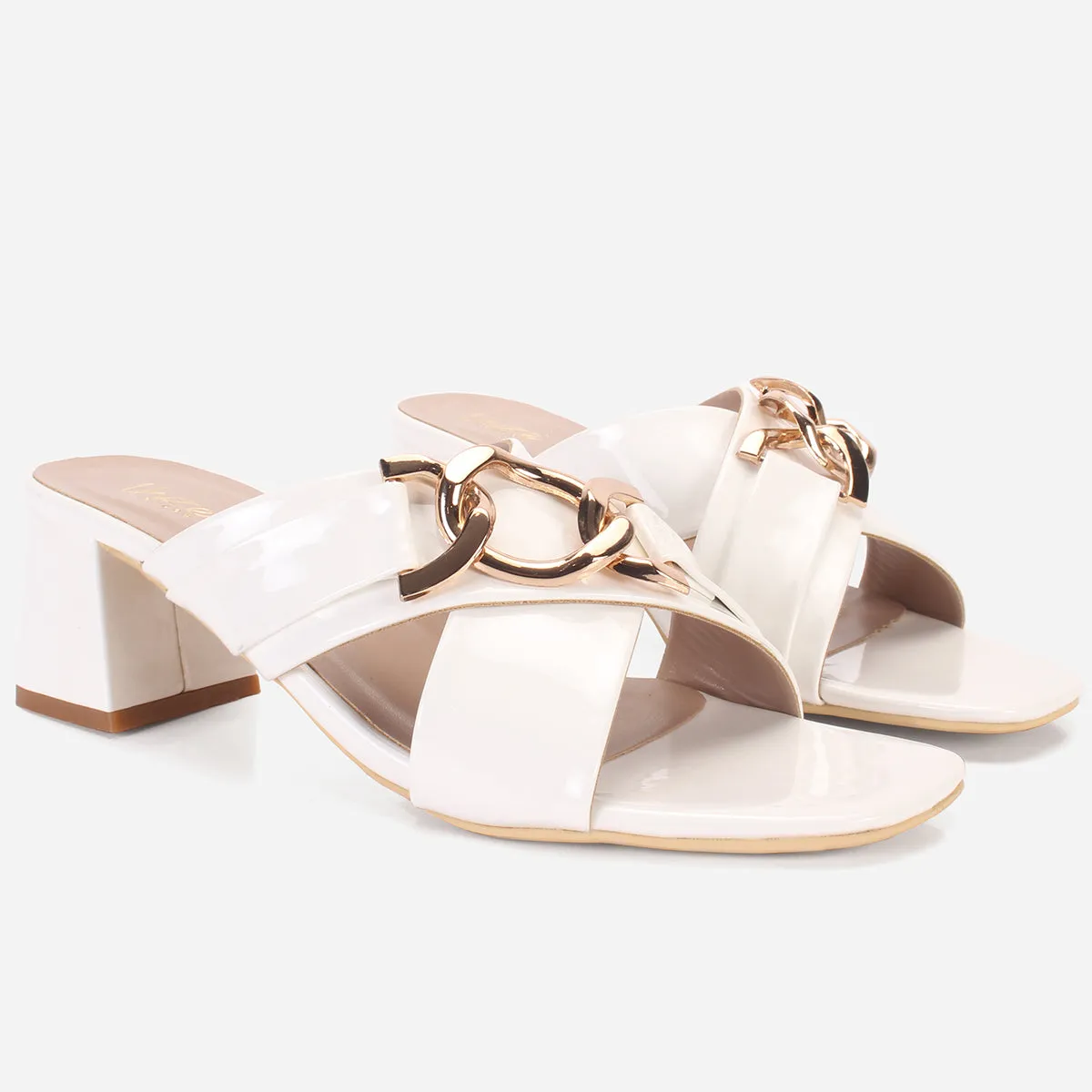 Womens "LINNLY" Block Heeled Sandals