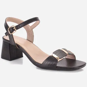 Womens "ZURIA" Ankle Strap Block Heeled Sandals